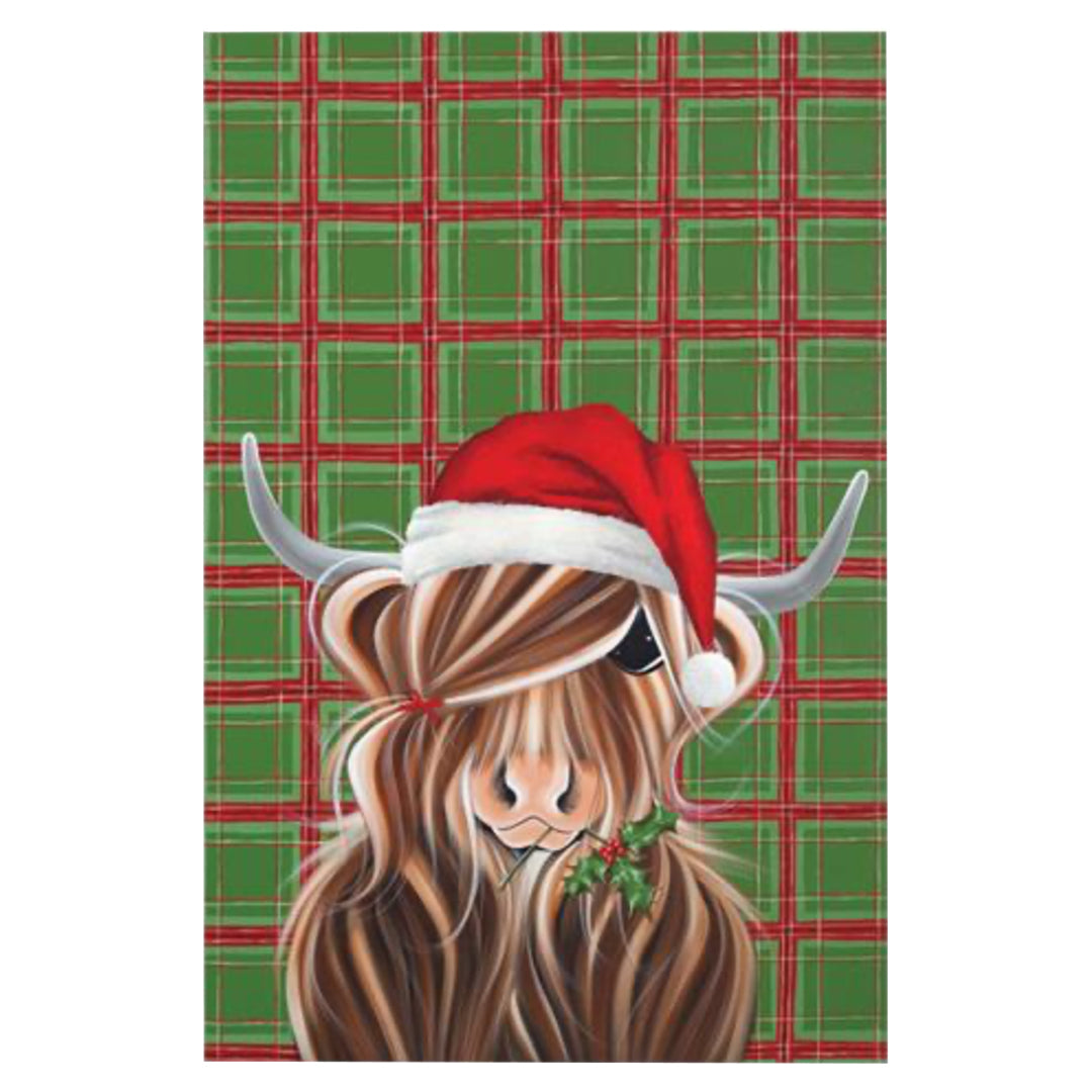 Tea Towel - Christmas Cow