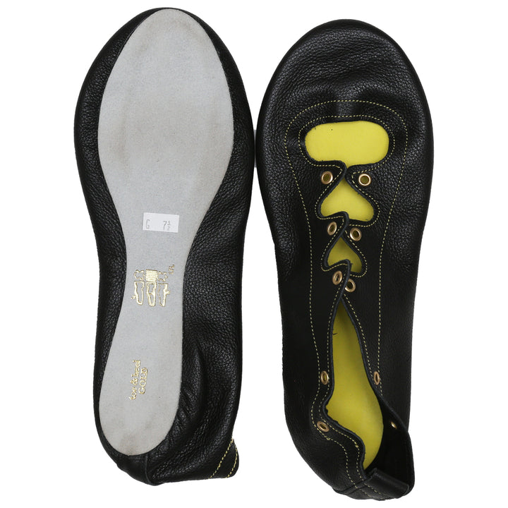 ToeandHeel GOLD (open toe) Highland Dance Shoes - 7.5 (Slightly Worn)