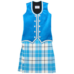 Size 12 Turquoise McRae of Conchra Kiltie and Vest