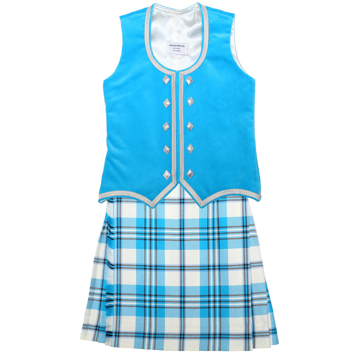 Size 8 Turquoise Scott Kiltie and Vest