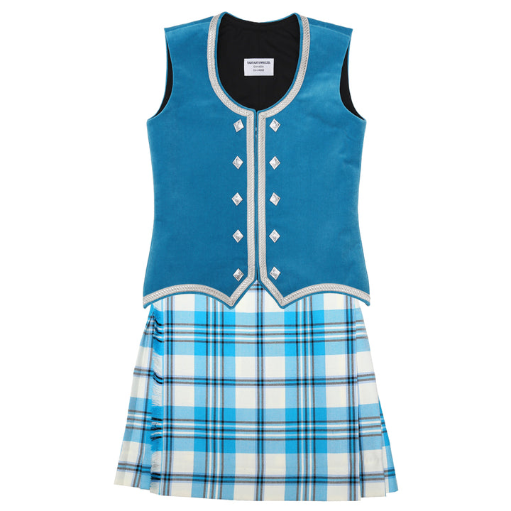 Size 10 Slim Turquoise Scott Kiltie and Vest