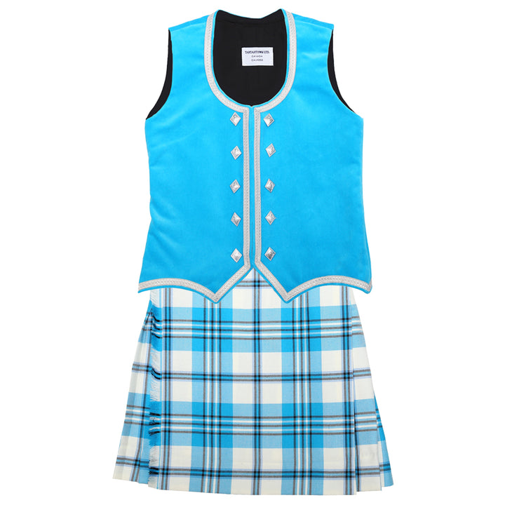 Size 8 Light Turquoise Scott Kiltie and Vest