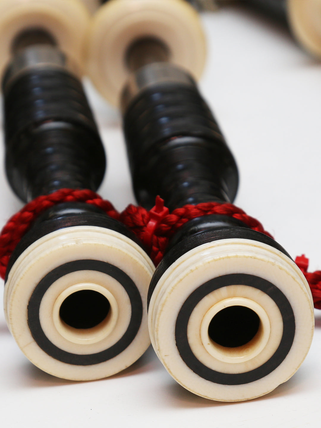 Used Bagpipes - Henderson Ivory and Nickel (1959) Ring Caps