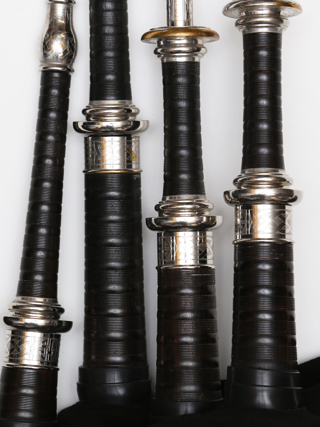 Used Bagpipes - McCallum Full Engraved Celtic Alloy (2008) Close Bottom