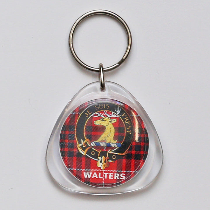 Clan Crest Plastic Key Chain - Walters