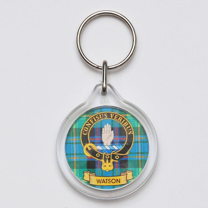 Clan Crest Plastic Key Chain - Watson