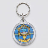 Clan Crest Plastic Key Chain - Weir