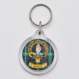 Clan Crest Plastic Key Chain - White