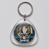 White Triangle Key Chain