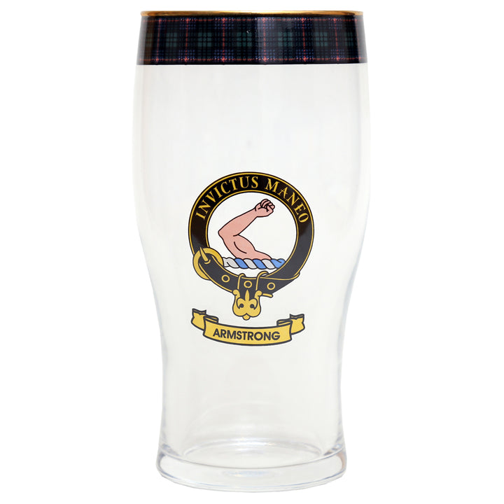 Clan Crest Beer Glass - Armstrong