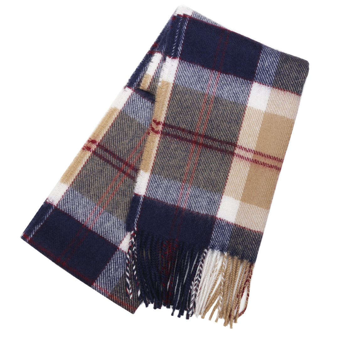 Lambswool Tartan Scarf - Bannockbane Navy Modern – Tartantown Ltd.