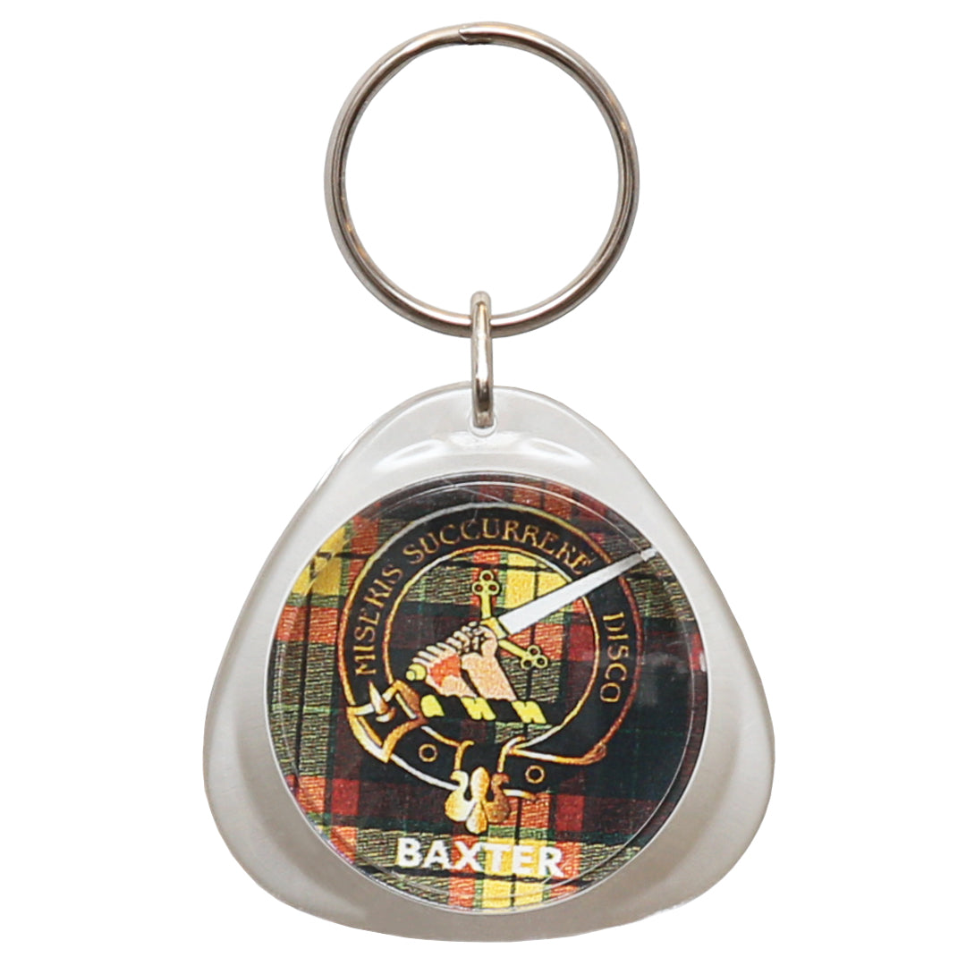 Clan Crest Plastic Key Chain - Baxter