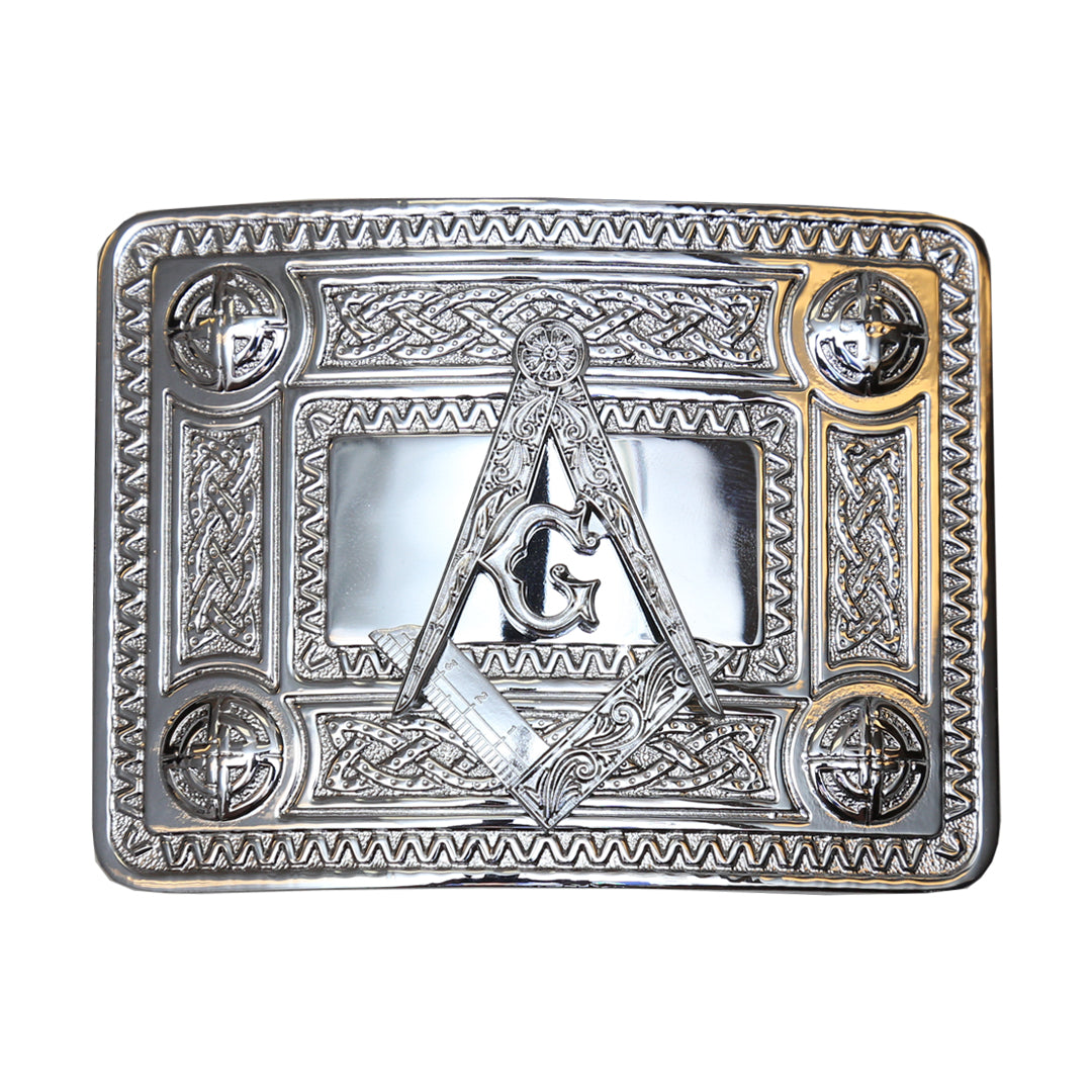 Belt Buckle, Masonic Chrome