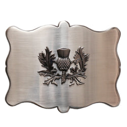 Belt Buckle, Scalloped Thistle Antique