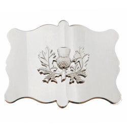 Belt Buckle, Scalloped Thistle Chrome