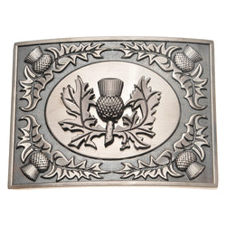 Belt Buckle, Thistle Antique