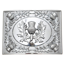 Belt Buckle, Thistle Chrome