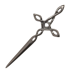 Black Chrome Celtic Knot Kilt Pin