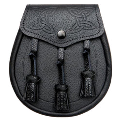 Black Tooled Leather Sporran