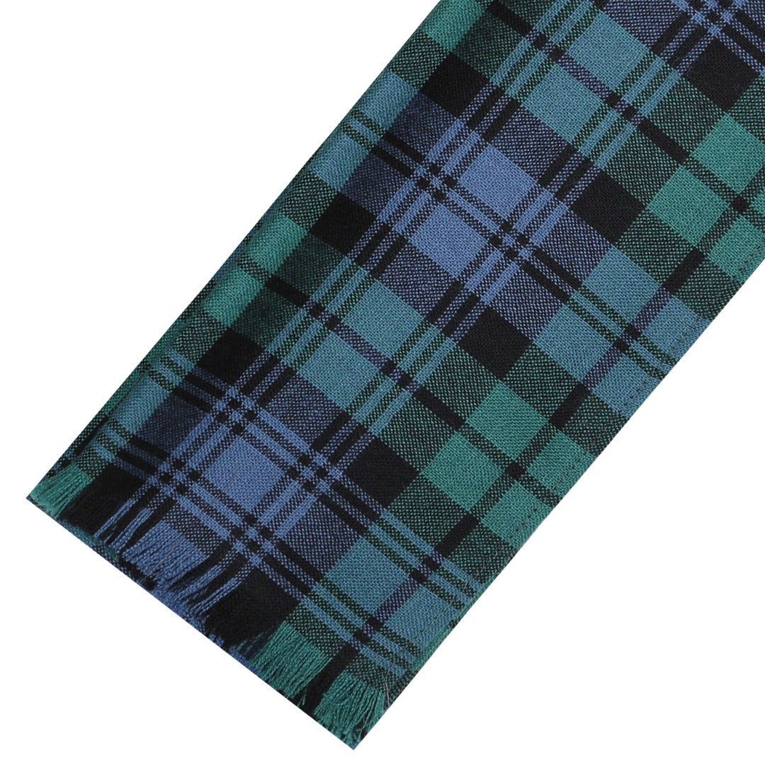 Fine Weight Tartan Scarf - Black Watch Ancient