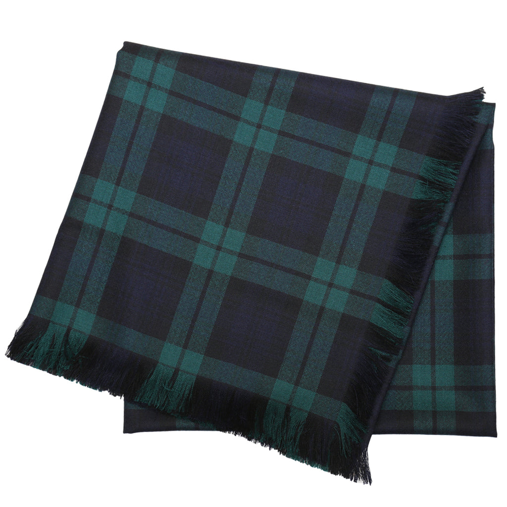 Shaw Modern Tartan Crest Black Garden Flag - Gold Thistle Style main image 1