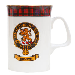 Clan Crest China Mug - Brown