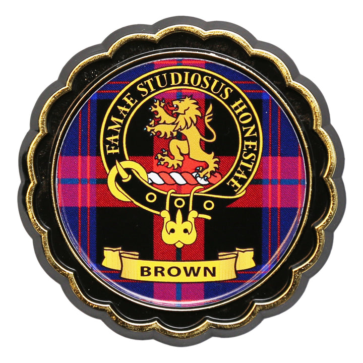 Clan Crest Fridge Magnet - Brown