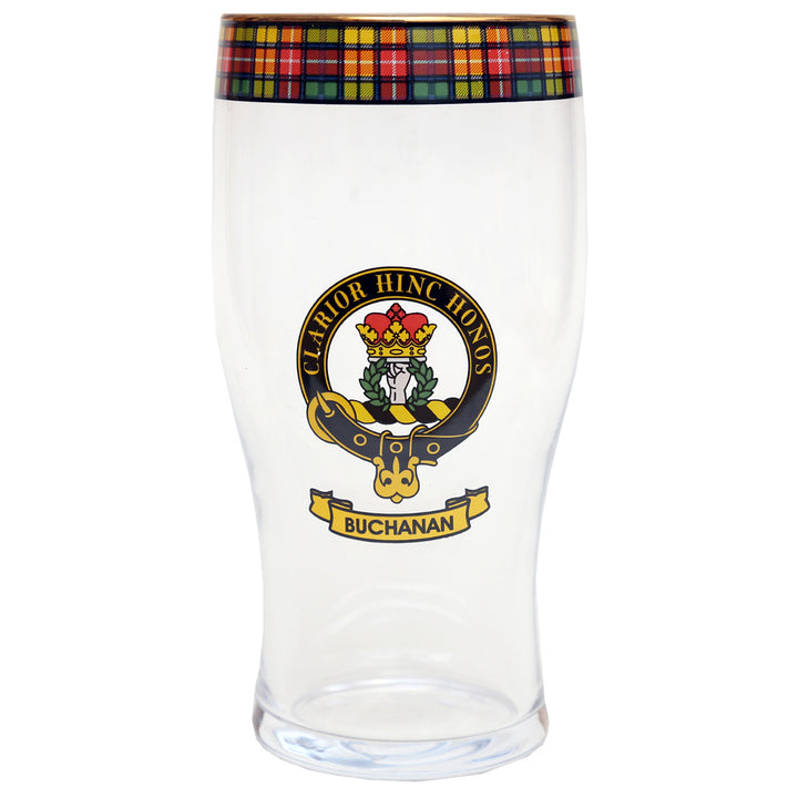 Clan Crest Beer Glass - Buchanan