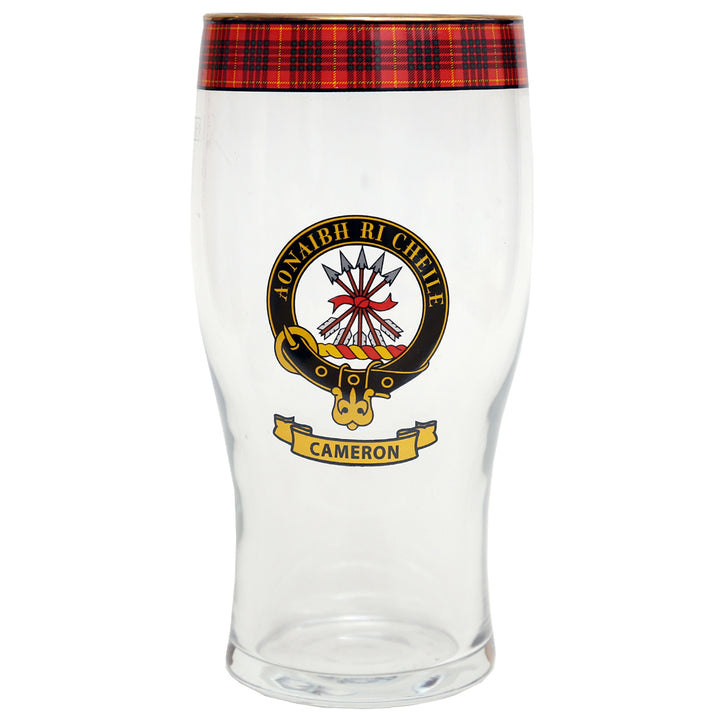 Clan Crest Beer Glass - Cameron