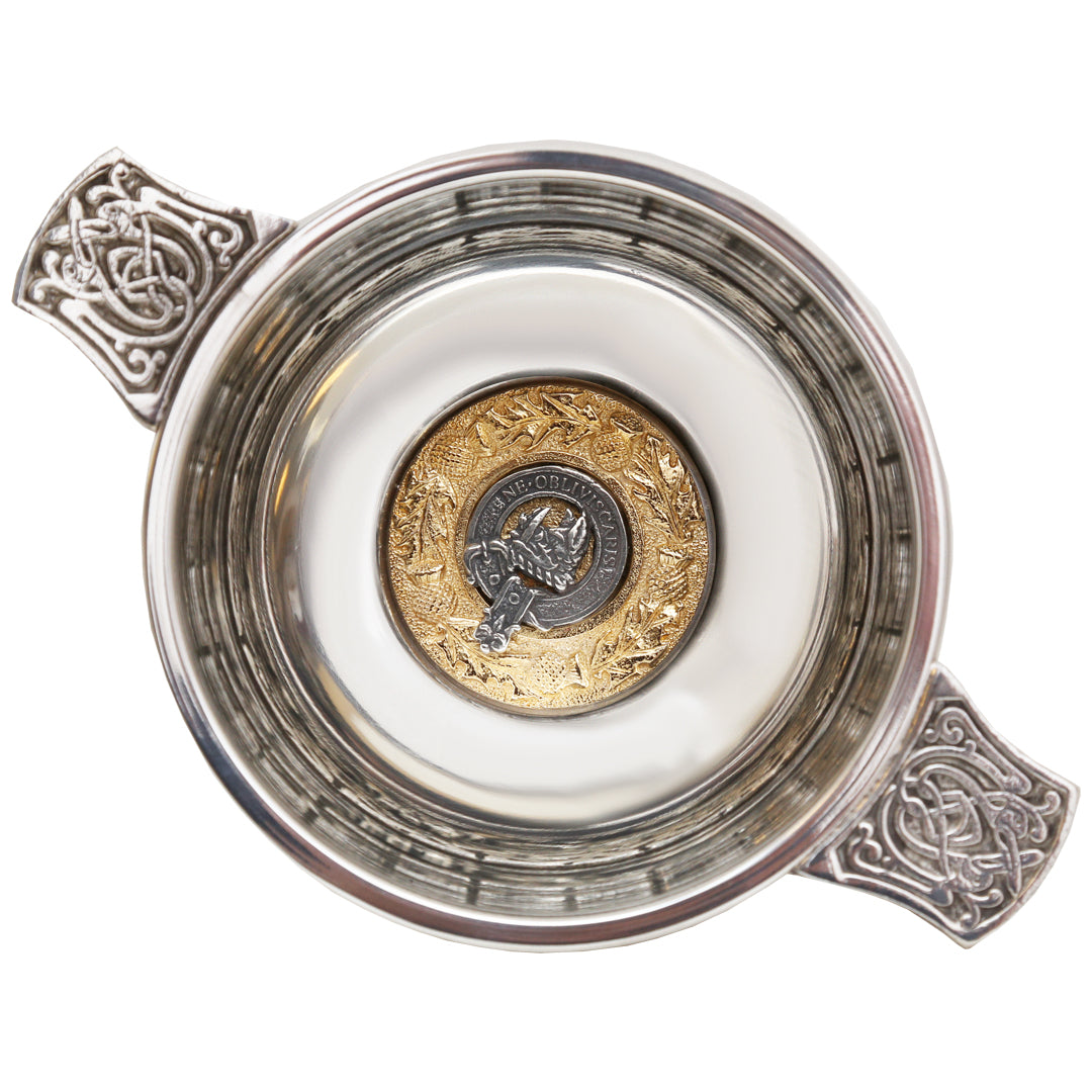 Gold Clan Crest Quaich - Campbell