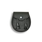 Child's Sporran Black Leather Medium