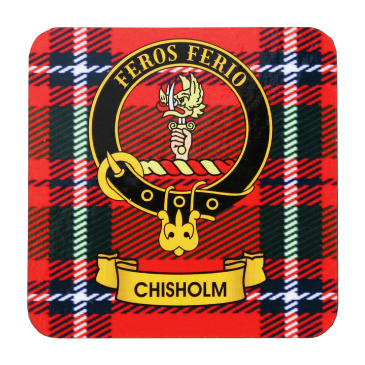 Clan Crest Drink Coaster - Chisholm
