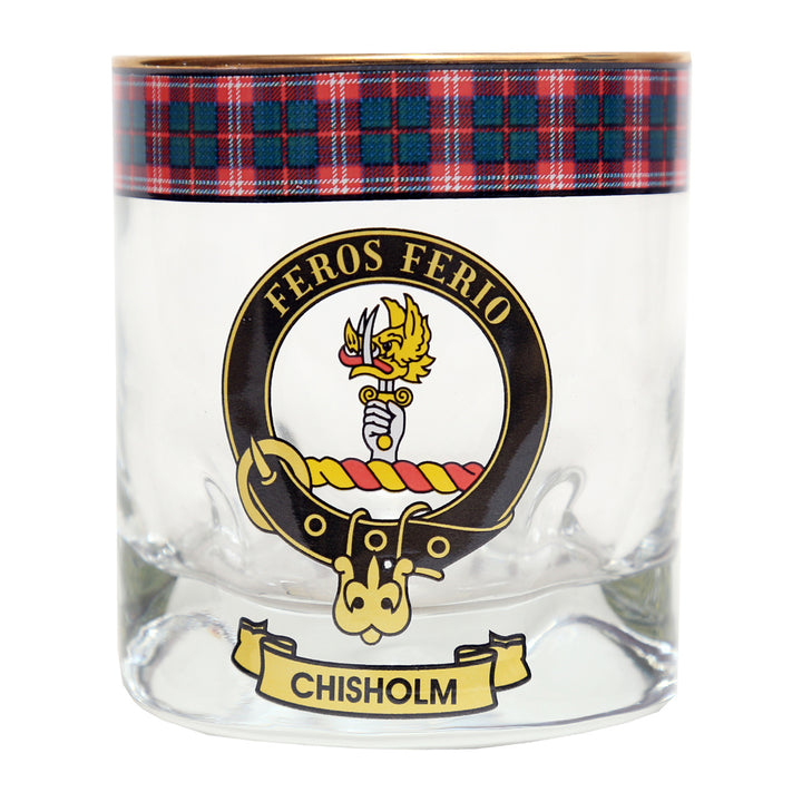 Clan Crest Whisky Glass - Chisholm