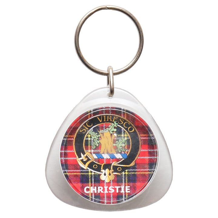 Clan Crest Plastic Key Chain - Christie
