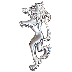 Chrome Lion Kilt Pin