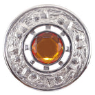 Chrome Thistle Plaid Brooch - Cairngorm