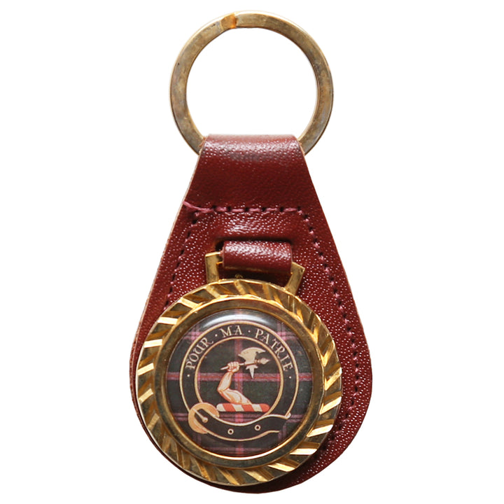 Clearance Clan Crest Leather Key Chain - Cooper