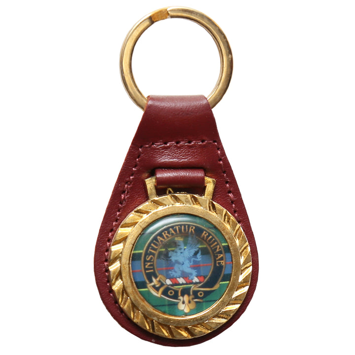 Clearance Clan Crest Leather Key Chain - Forsyth