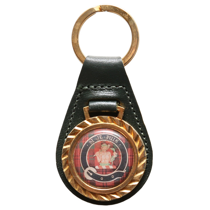 Clearance Clan Crest Leather Key Chain - Livingstone