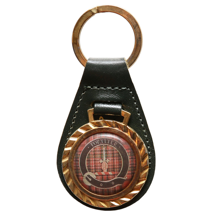 Clearance Clan Crest Leather Key Chain - MacAlister
