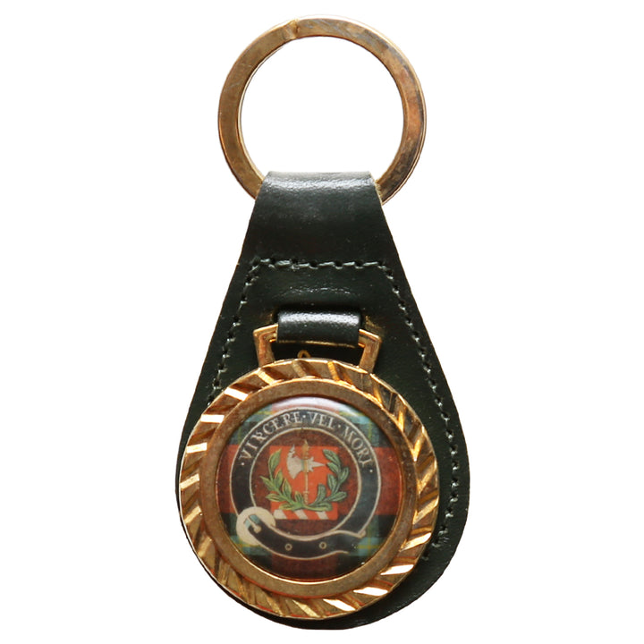 Clearance Clan Crest Leather Key Chain - MacLaine