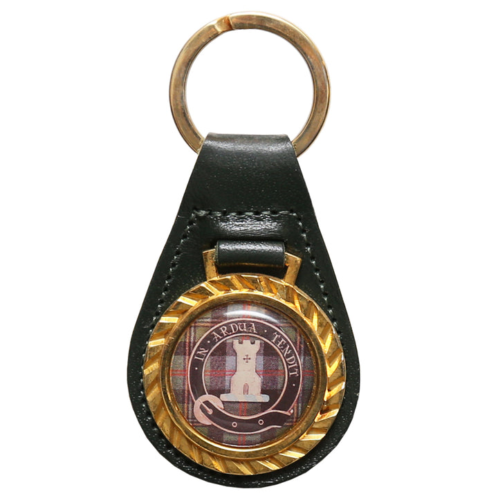 Clearance Clan Crest Leather Key Chain - Malcolm