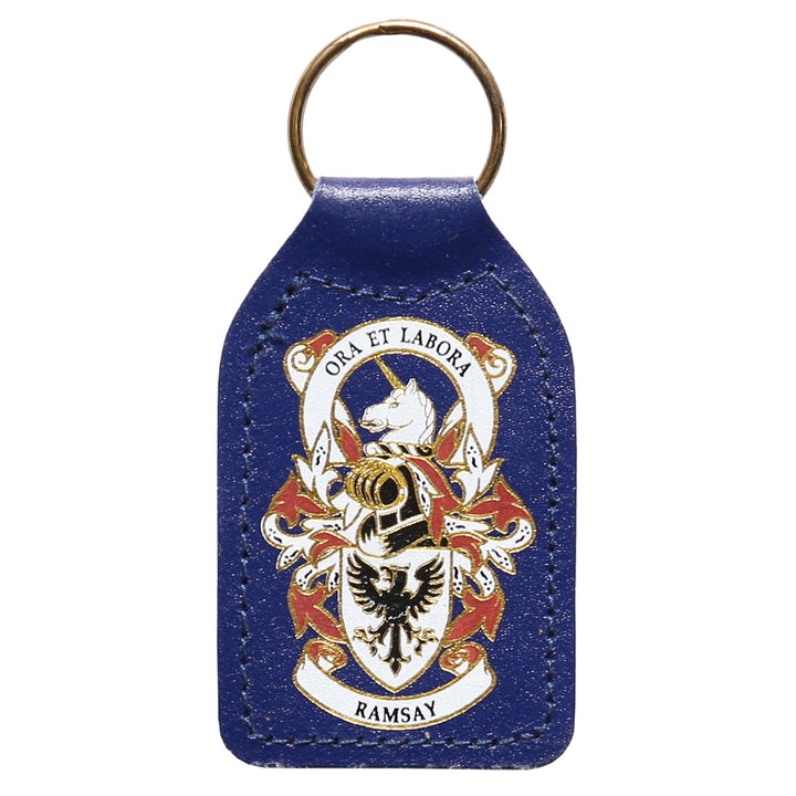 Clan Coat of Arms Leather Key Chain - Ramsay