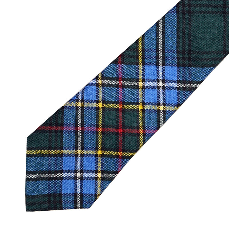 Men's Pure Wool Neck Tie In Cockburn Modern Tartan - Woven And Handmade In Scotland, 100% Wool