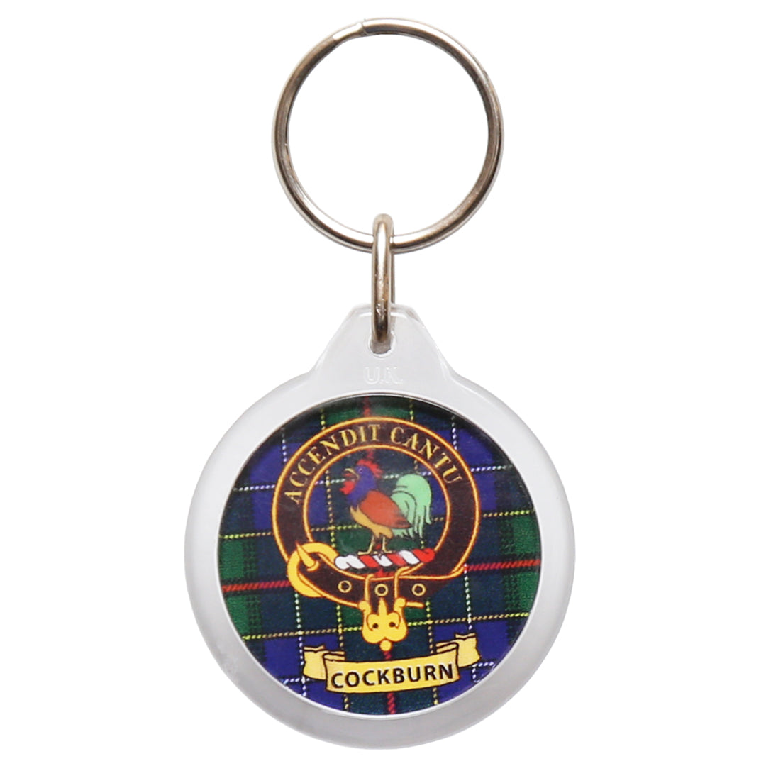 Clan Crest Plastic Key Chain - Cockburn