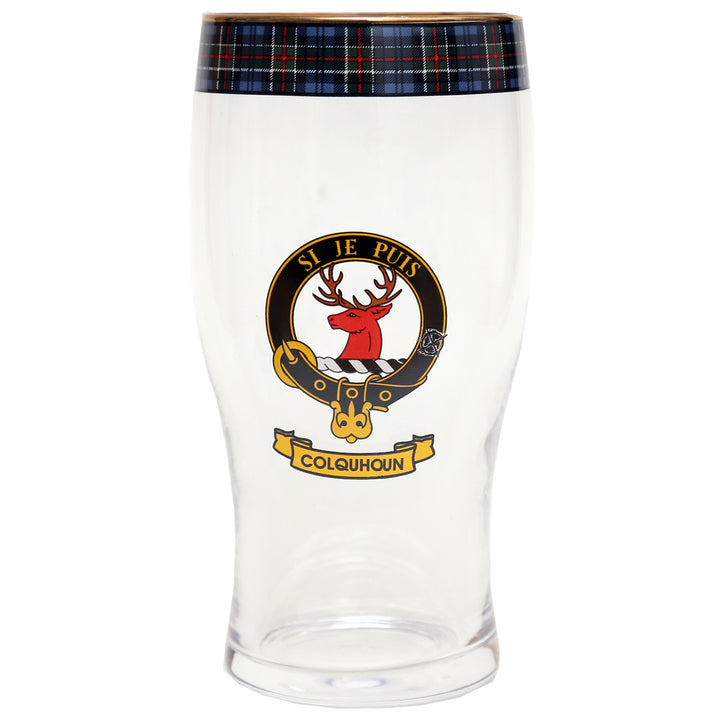 Clan Crest Beer Glass - Colquhoun