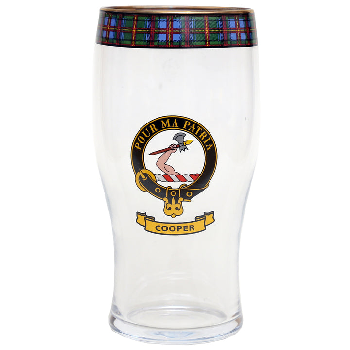 Clan Crest Beer Glass - Cooper
