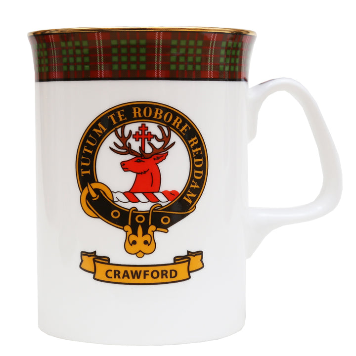 Clan Crest China Mug - Crawford