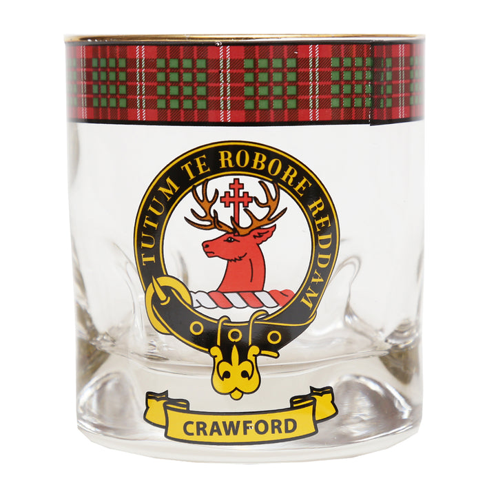 Clan Crest Whisky Glass - Crawford
