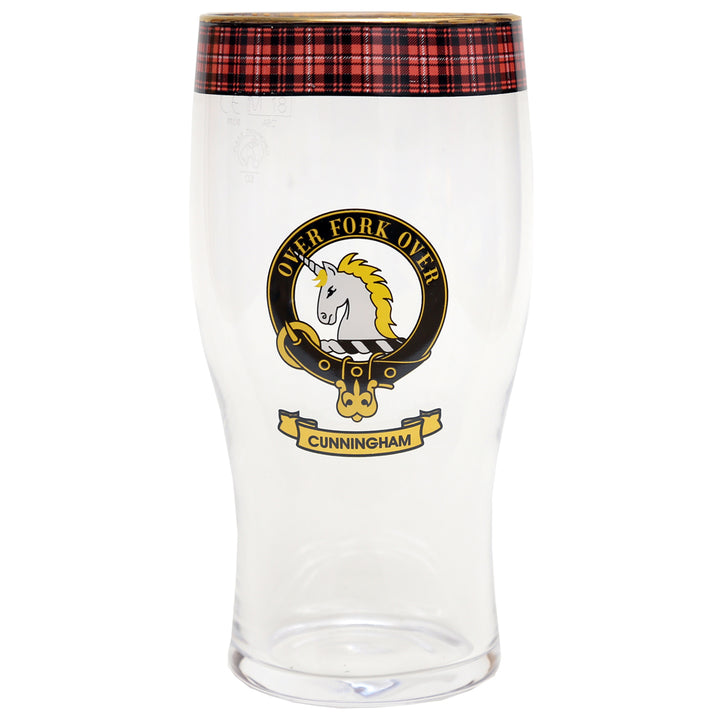 Clan Crest Beer Glass - Cunningham